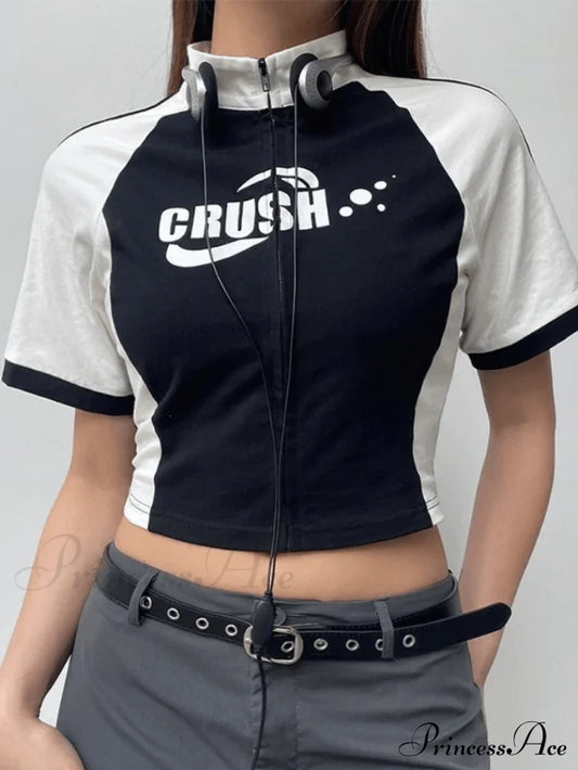 Contrasting Trim Graceful Vintage Sweater Black / S Shirts