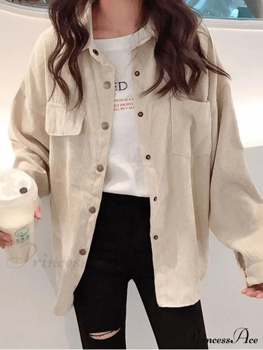 Coral Velvet Graceful Open Front Coat Off-White / M Shirts