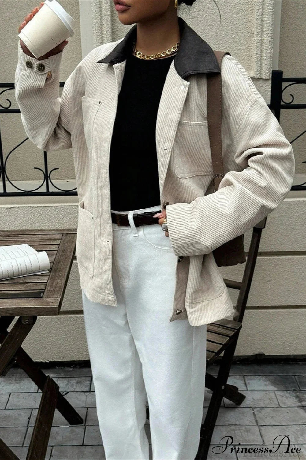 Corduroy Elegant Business Casual Office Coat