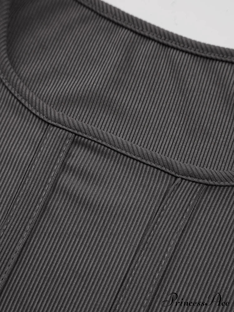 Corset Square Graceful Neck Shirt T-Shirts