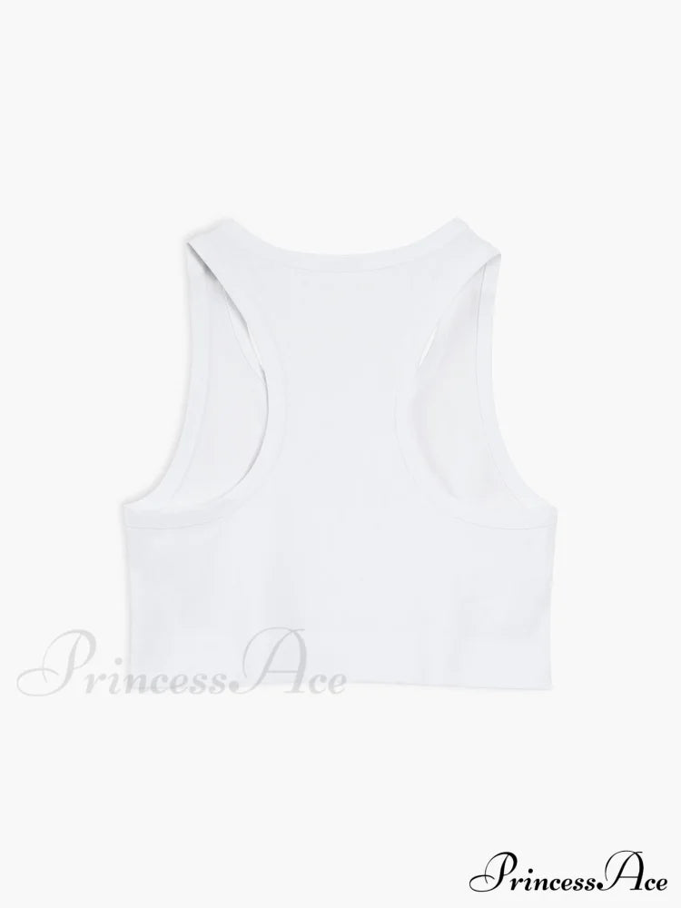 Cotton Blends Graceful Cropped Tank Top Tops & Camis