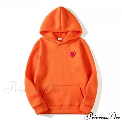 Cotton Heart-Eye Printed Fall/Winter Casual Hoodies A / S Sweatshirts & Hoodies-L