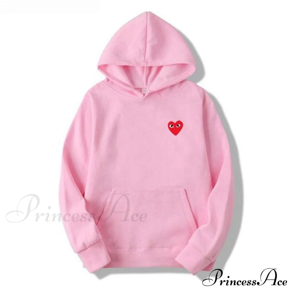 Cotton Heart-Eye Printed Fall/Winter Casual Hoodies B / S Sweatshirts & Hoodies-L