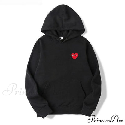 Cotton Heart-Eye Printed Fall/Winter Casual Hoodies D / S Sweatshirts & Hoodies-L