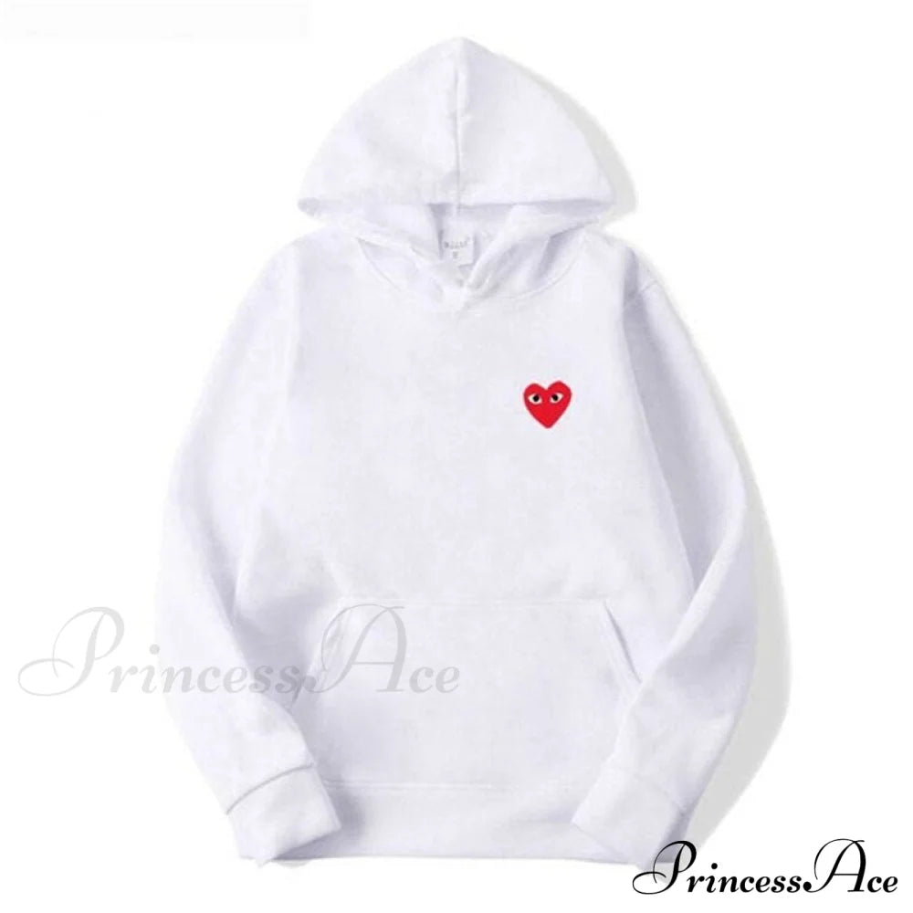 Cotton Heart-Eye Printed Fall/Winter Casual Hoodies H / S Sweatshirts & Hoodies-L