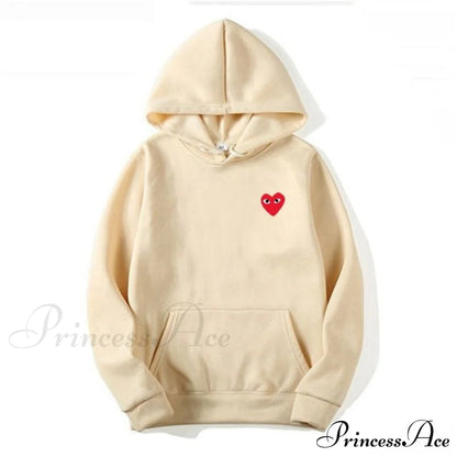 Cotton Heart-Eye Printed Fall/Winter Casual Hoodies L / S Sweatshirts & Hoodies-L