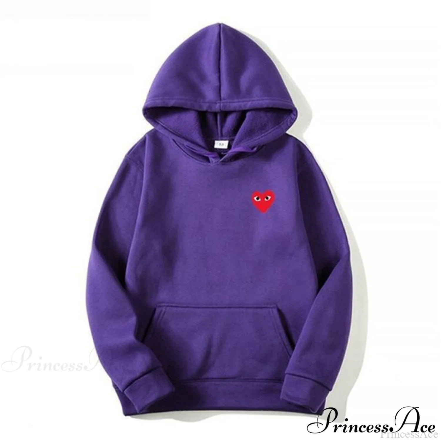 Cotton Heart-Eye Printed Fall/Winter Casual Hoodies Sweatshirts & Hoodies-L