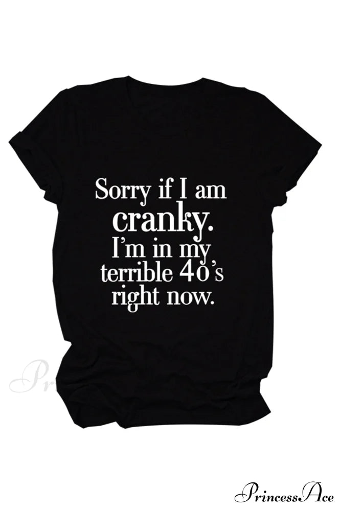 Cranky Patterned T-Shirt Black / S Tees