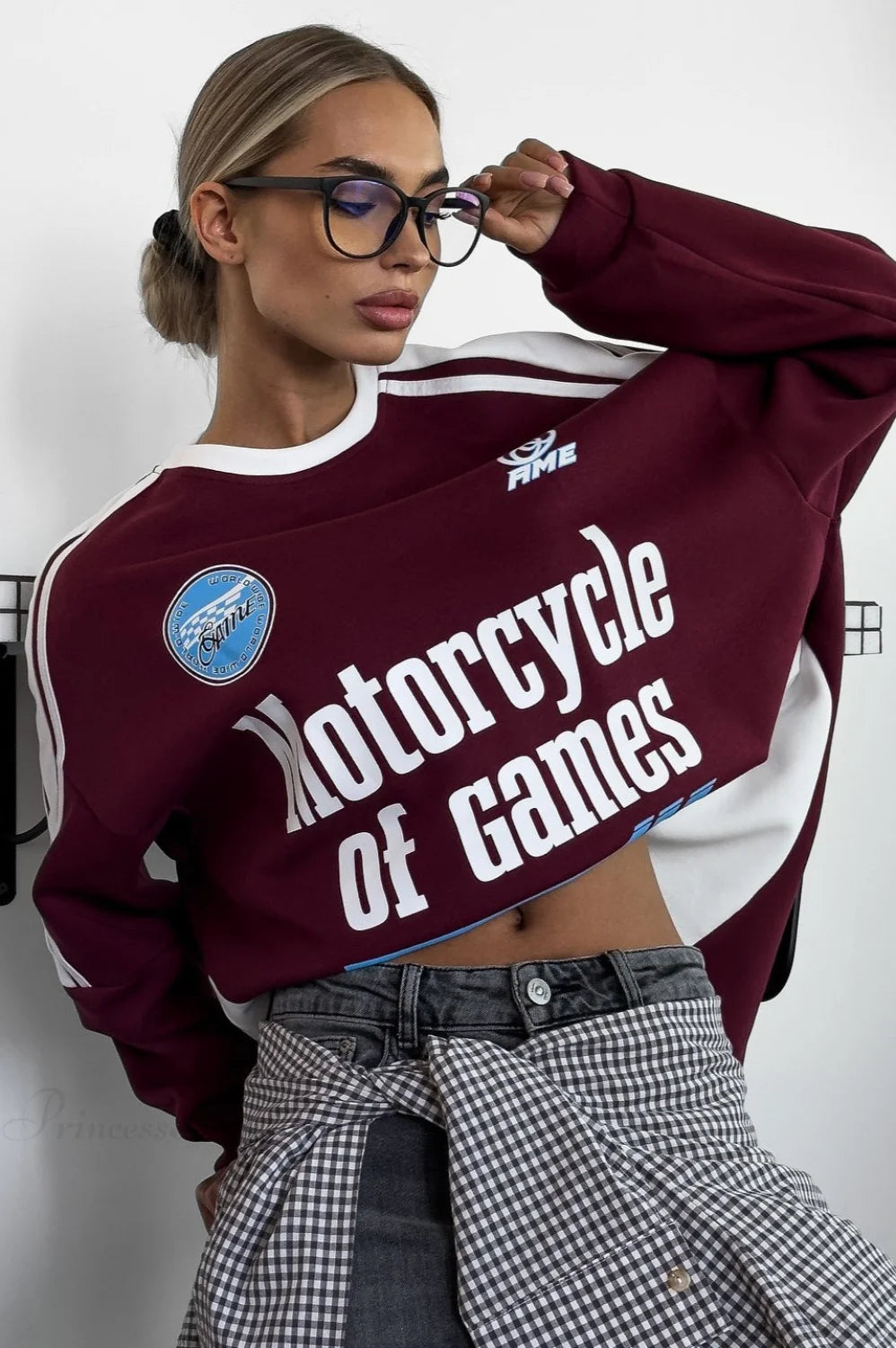 Crew Neck Letter Printed Chic Oversized Sweatshirt