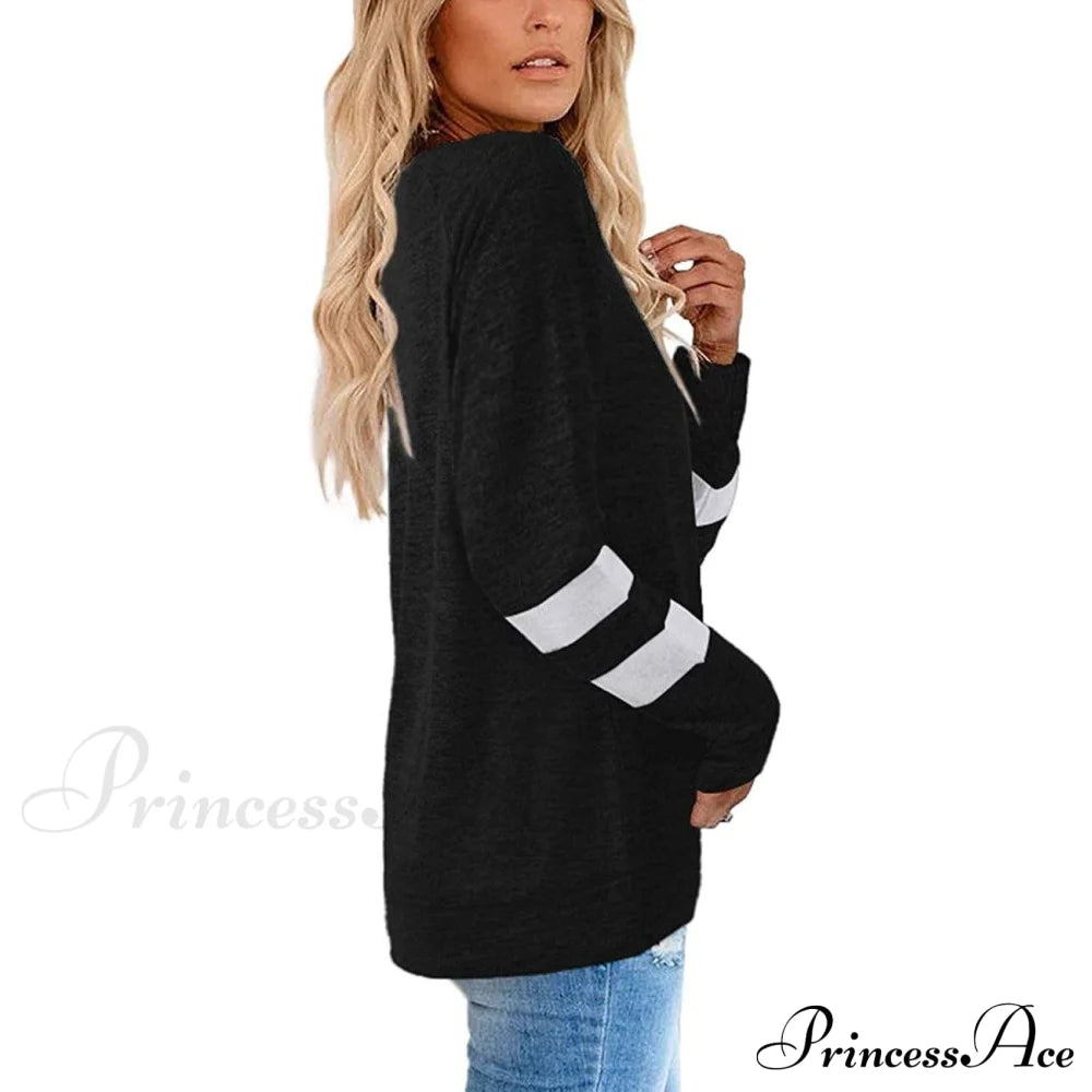 Crewneck Long Sweaters Tunic Women’s Sweatshirts Arm Tops