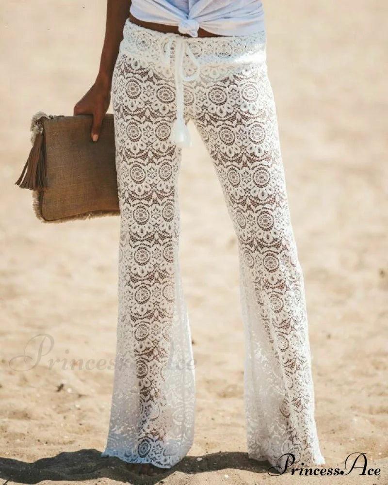 Crochet Beach Wide Leg Pants