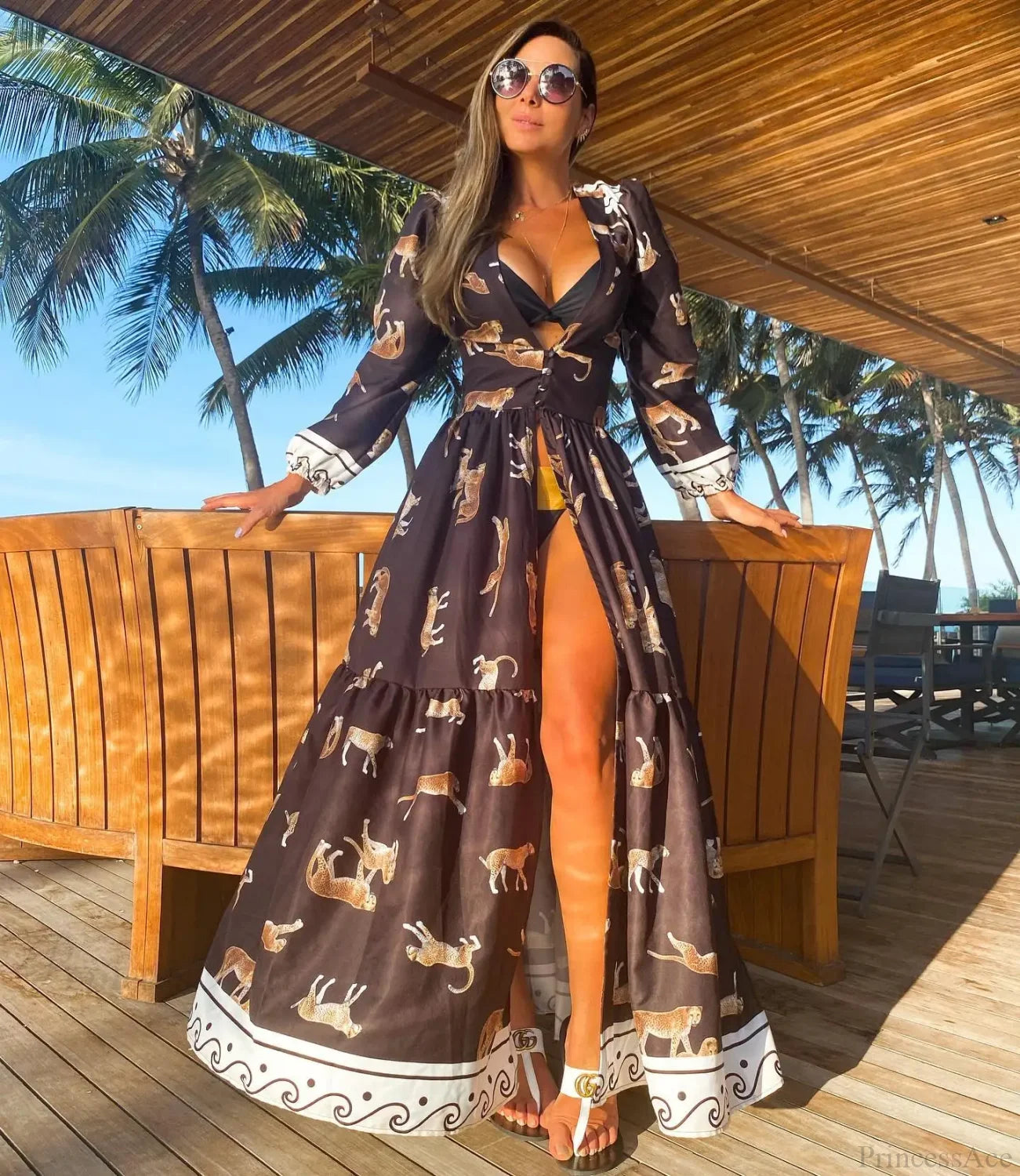 Crochet Kaftan Tunic Summer Beach Cover Up color15 / One Size