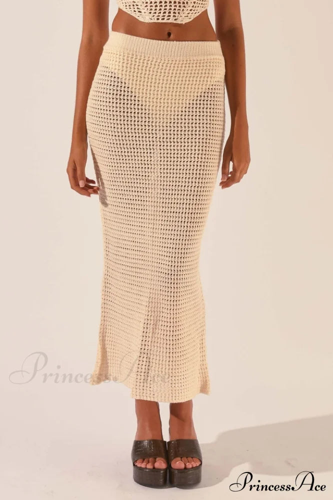 Crochet Midi Top Charming + Skirt Set