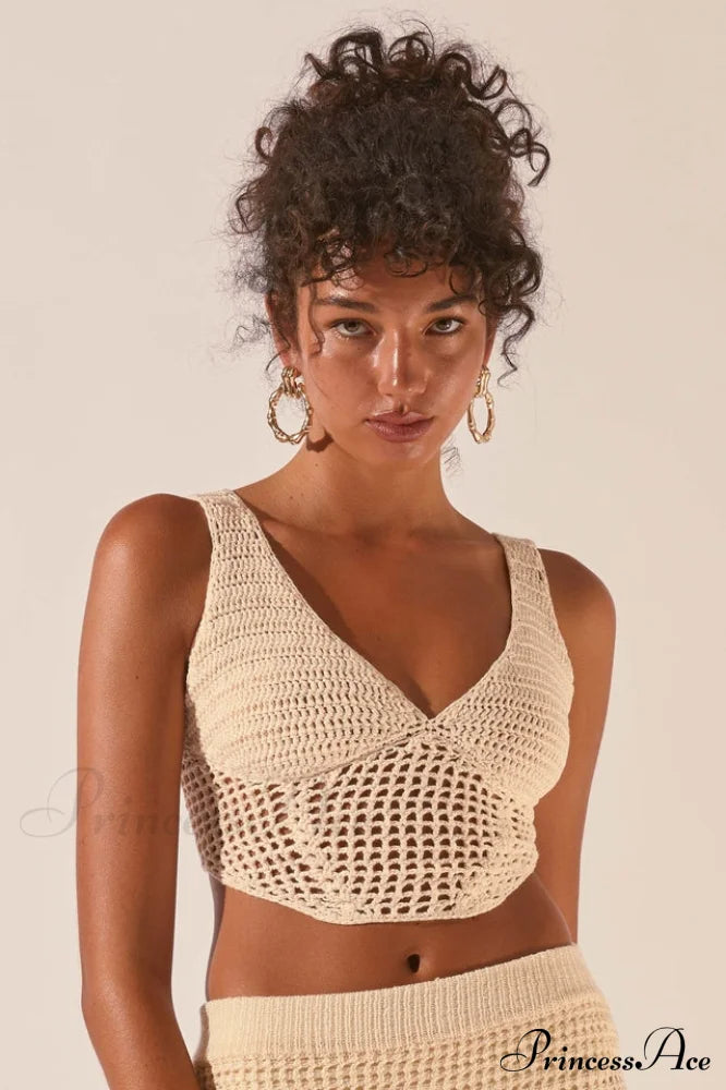 Crochet Midi Top Charming + Skirt Set