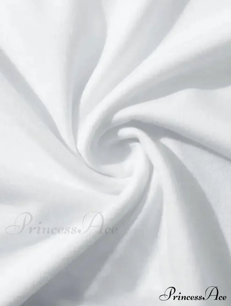 Croissant Pink Stylish Ribbon Graphic Tee Print Cotton T-Shirts