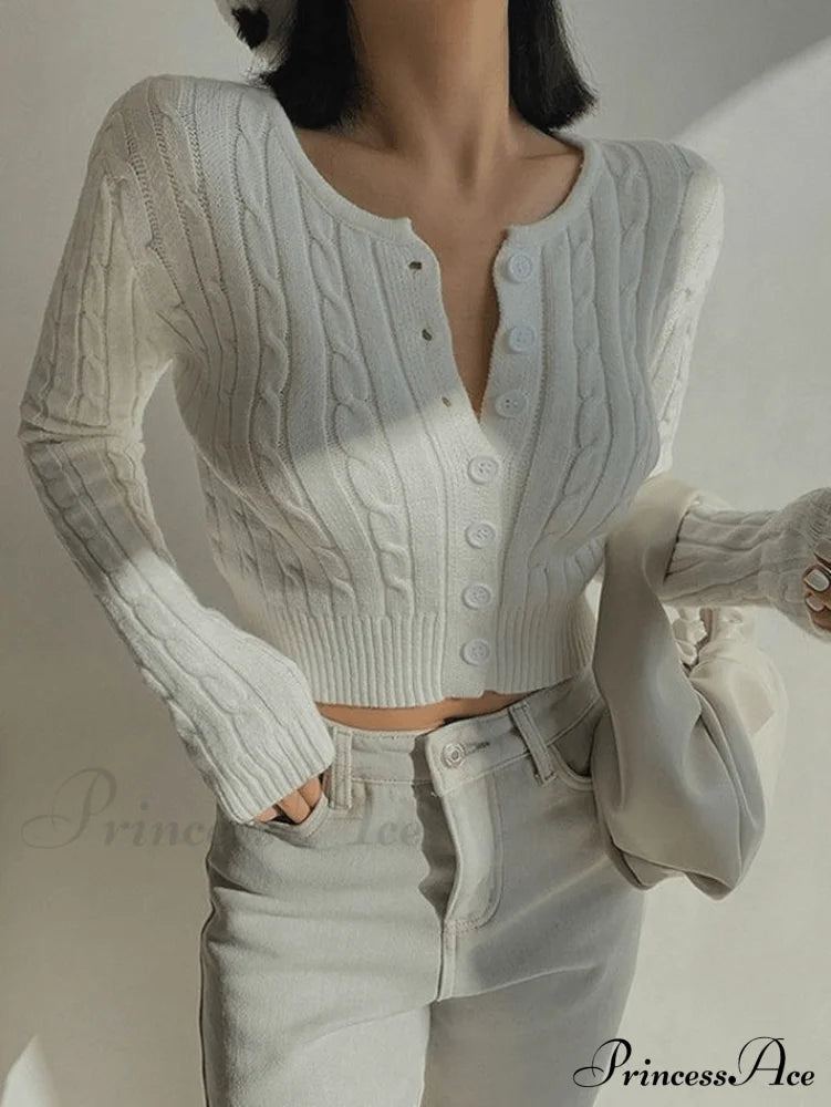 Cropped Black Graceful Biker Jacket White / One Size Sweaters