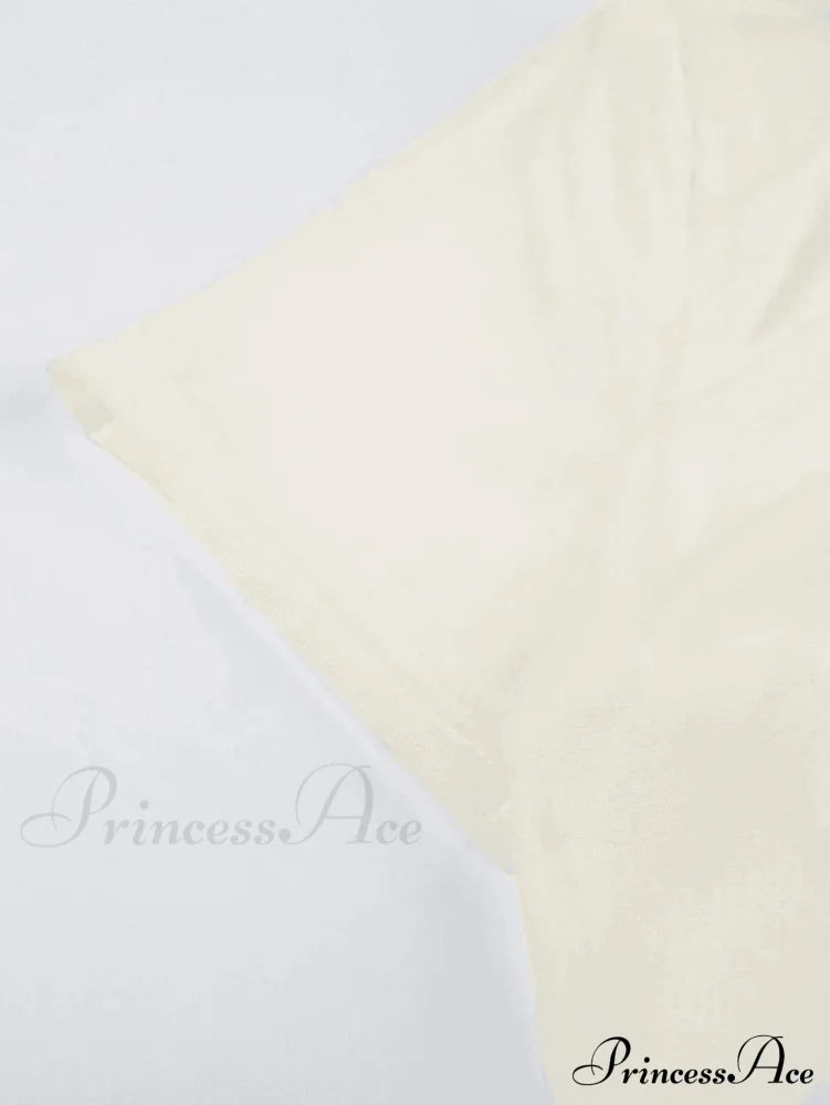 Cropped One Shoulder High Slit Classic Skirt Matching Set - Yellow Shirts