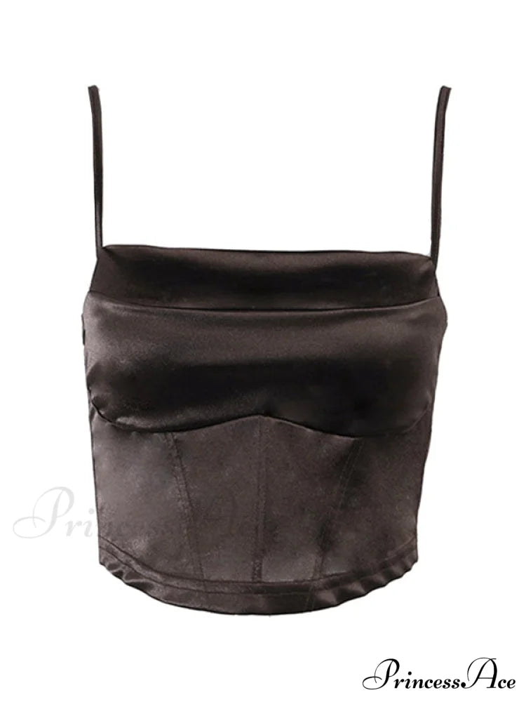 Cropped Sequin Graceful Halter Corset Top