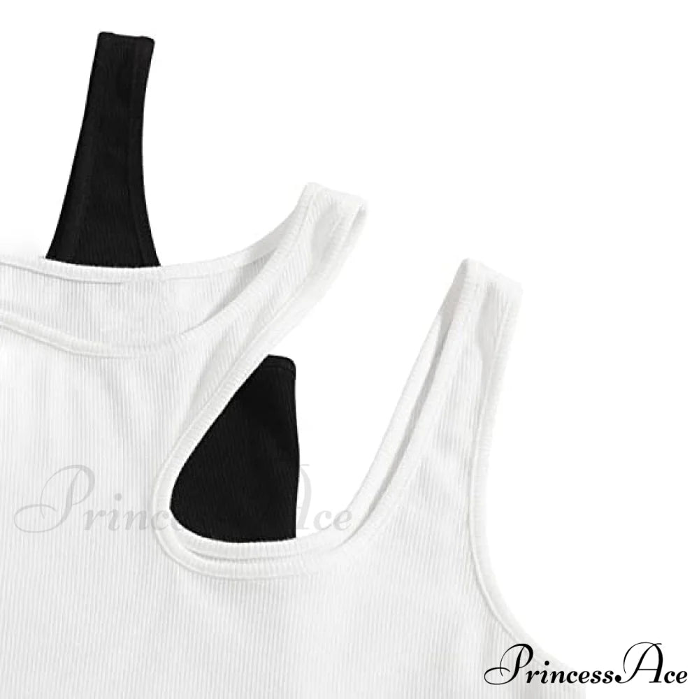 Cropped Women’s Top 2 Knit Tank - Pack