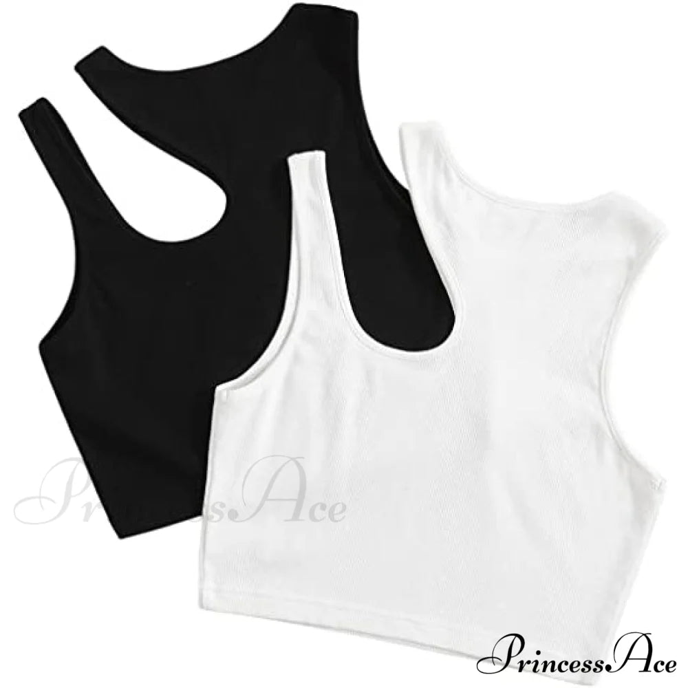 Cropped Women’s Top 2 Knit Tank - Pack