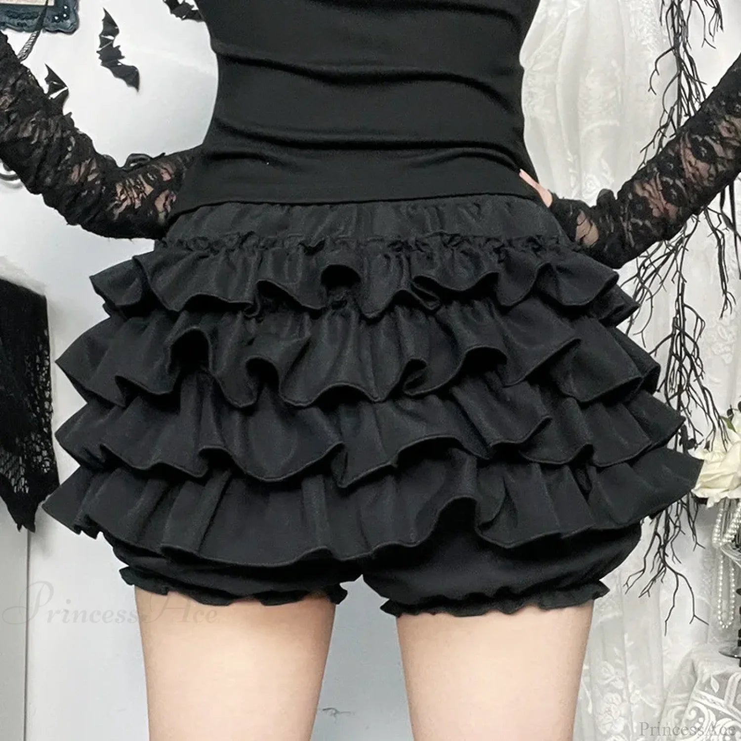 Cross Pendant Culottes Aesthetic Skirt