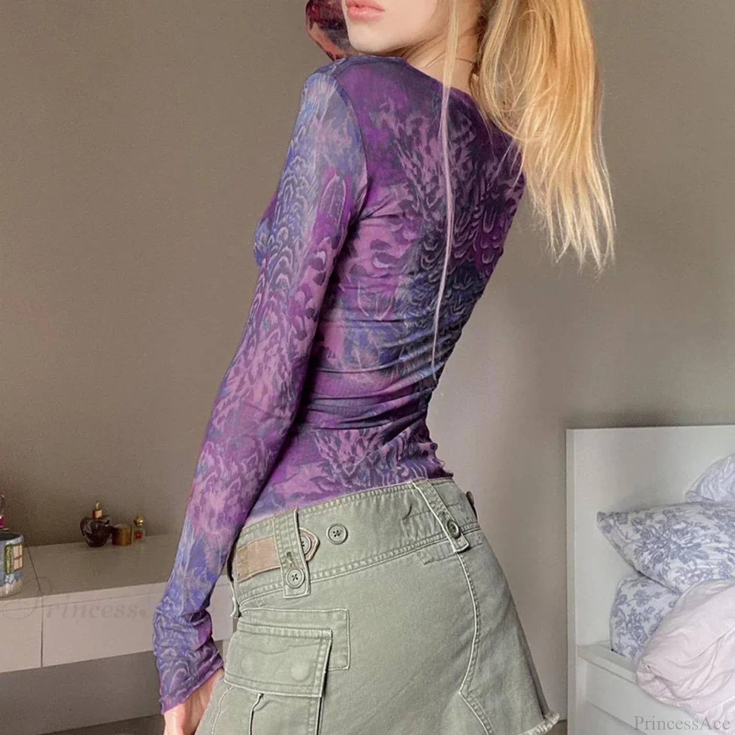 Cross V-neck Knit Top