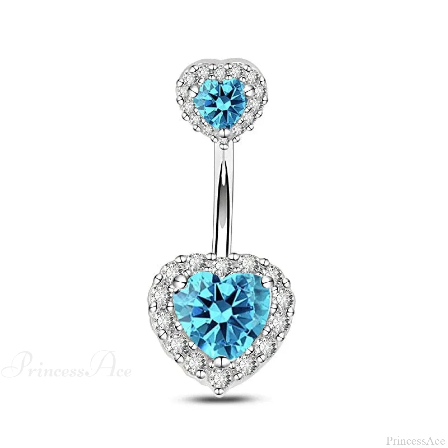 Crystal Dangle Gothic Belly Ring Style2 Blue