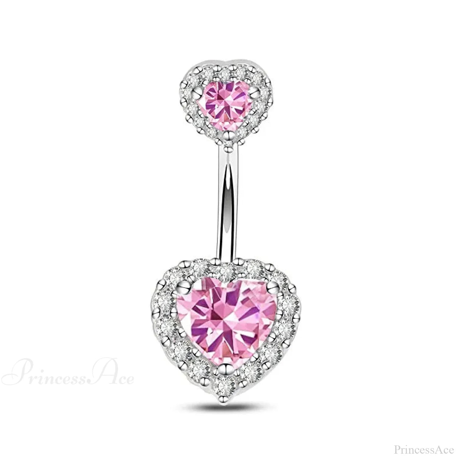 Crystal Dangle Gothic Belly Ring Style2 Pink