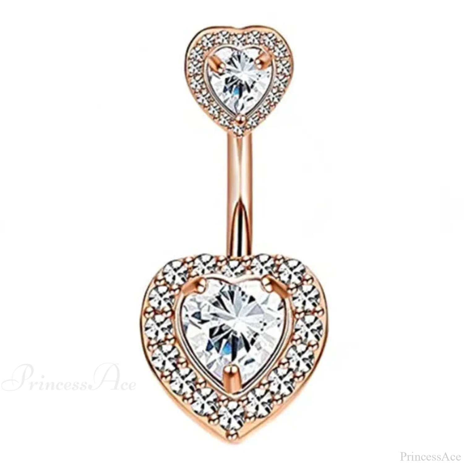 Crystal Dangle Gothic Belly Ring Style2 Rose gold