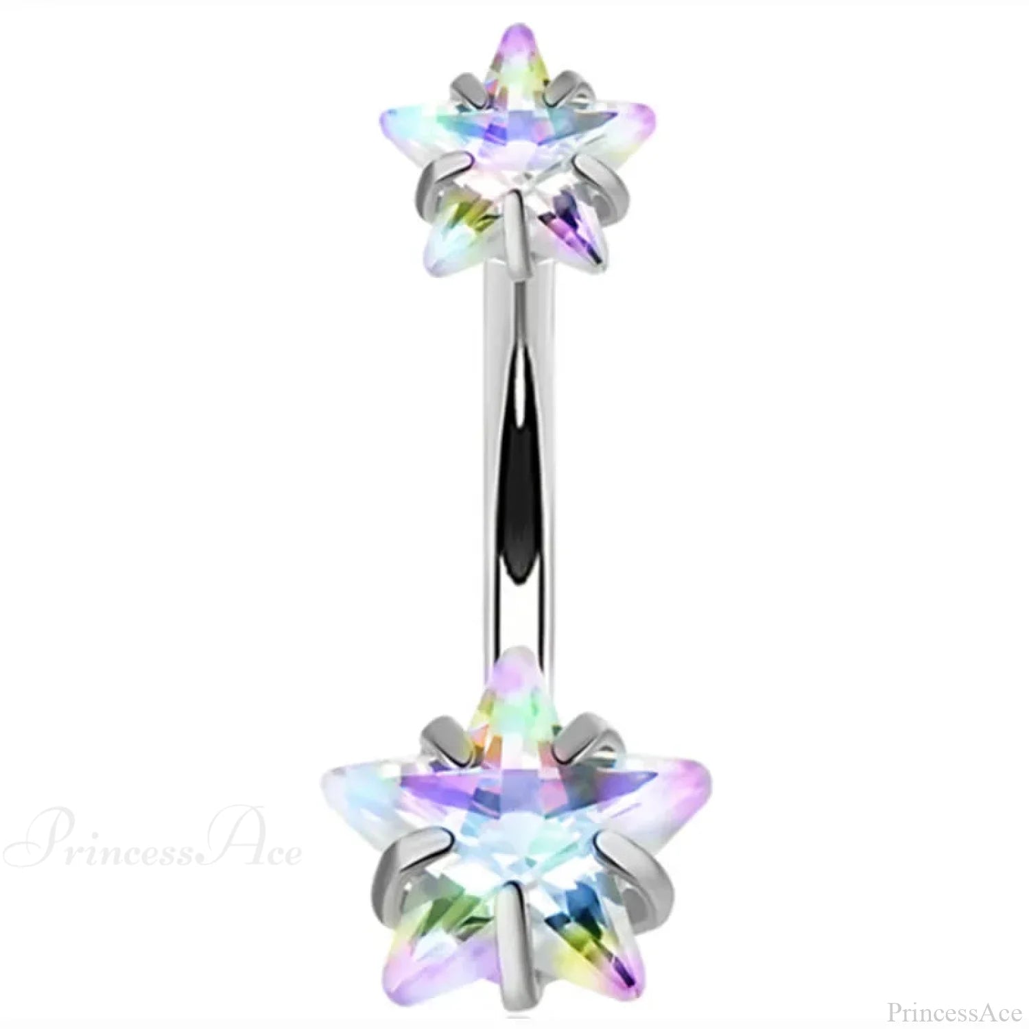 Crystal Dangle Gothic Belly Ring Style7 blue