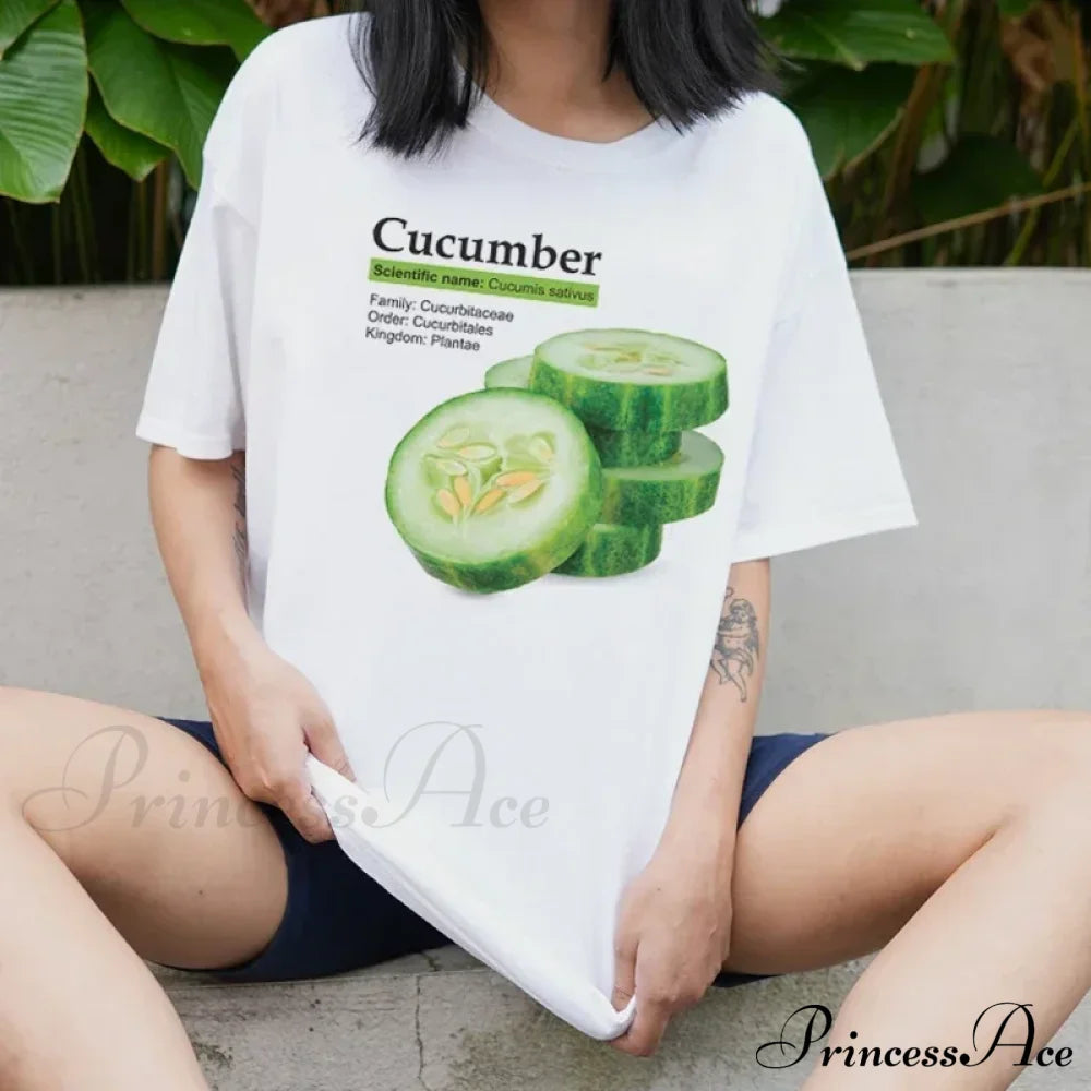 Cucumber Graphic Stylish Oversized T-Shirt