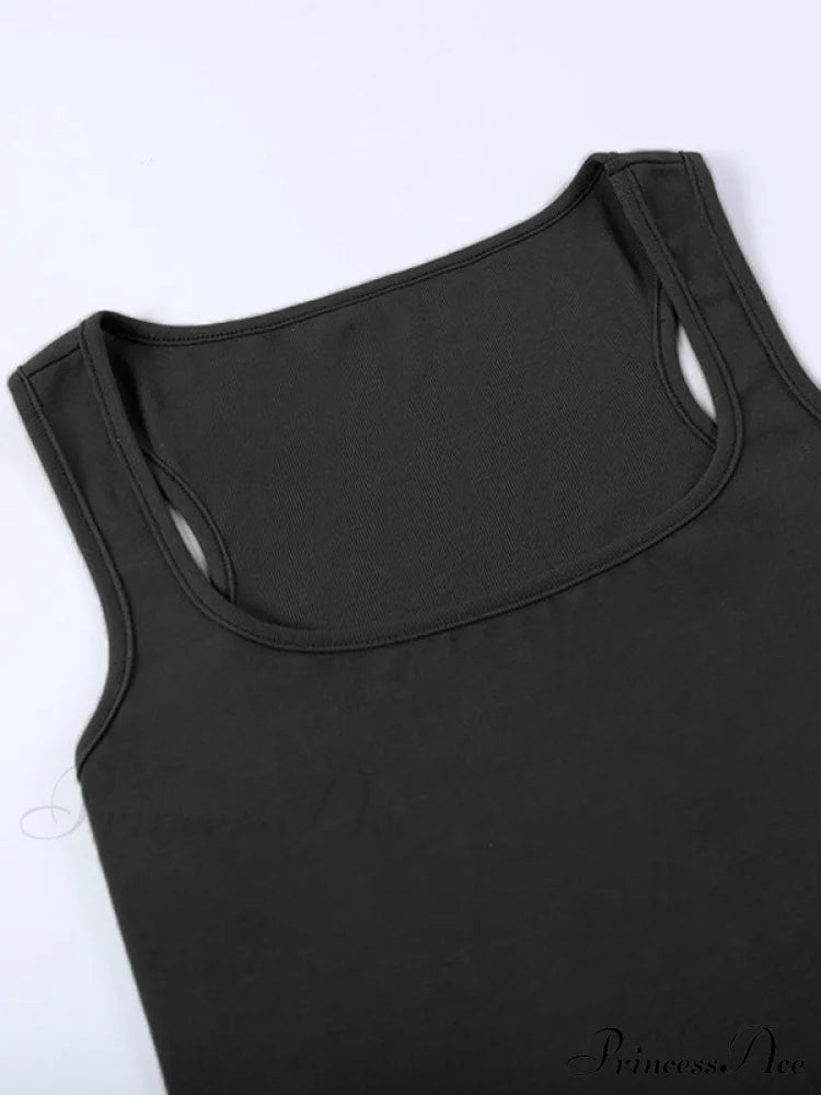 Curved Hem Spaghetti Strap Corset Classic Halter Crop Top - White Tank Tops&Camis