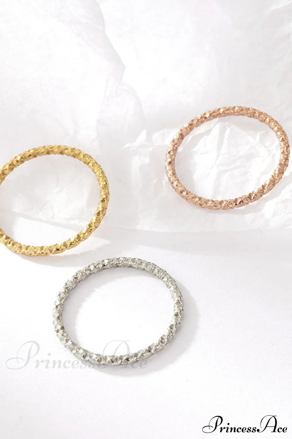 Custom Design Simple Three Pcs A Set Rings – PrincessAce