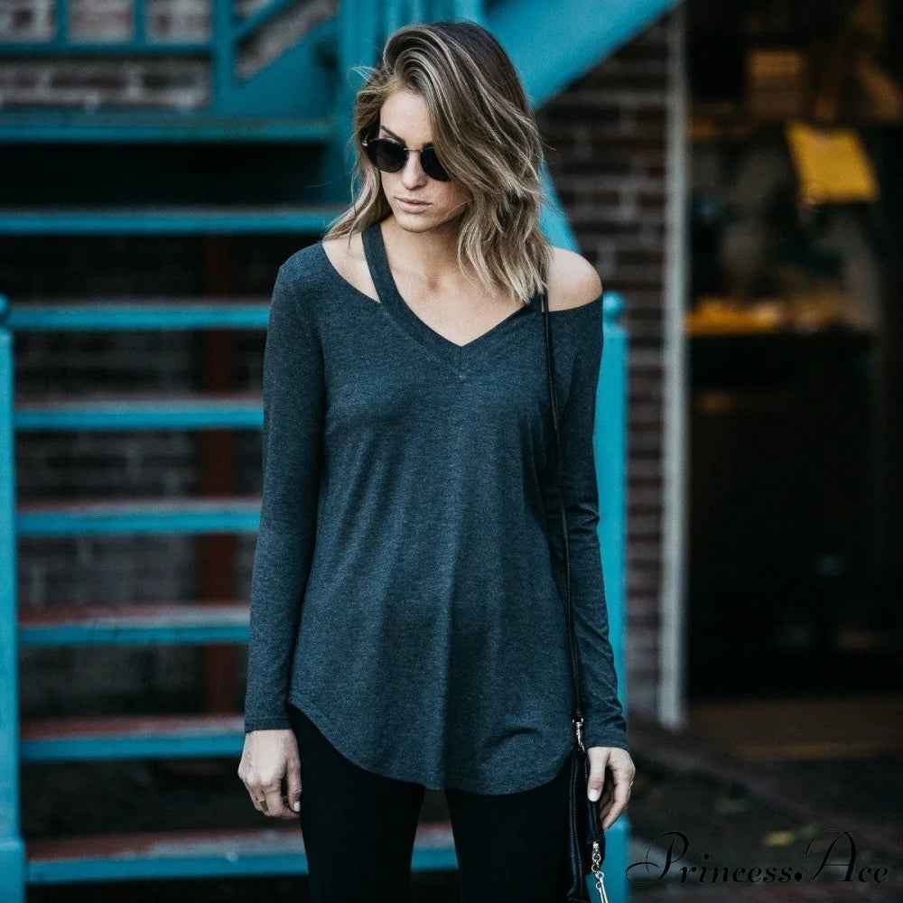 Cut Loose Long Sleeve Shirt Dark Gray __label1:BOGO FREE __stock:50 Clearance clothes refund_fee:800 show-color-swatches tops