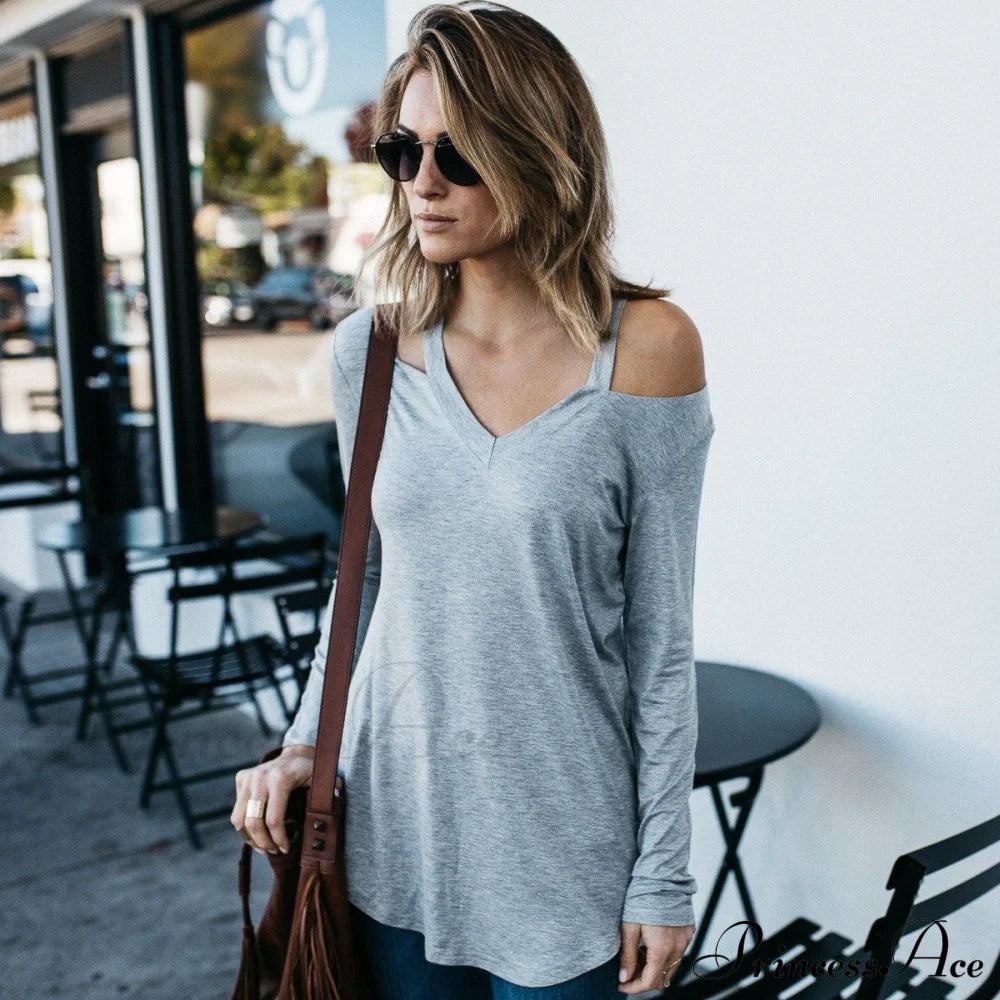 Cut Loose Long Sleeve Shirt S Light Gray __label1:BOGO FREE __stock:50 Clearance clothes refund_fee:800 show-color-swatches tops