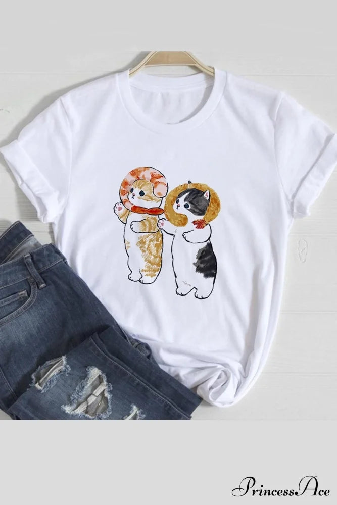 Cute Cats Tee Shirt Shrip Tempura / Xs Tees