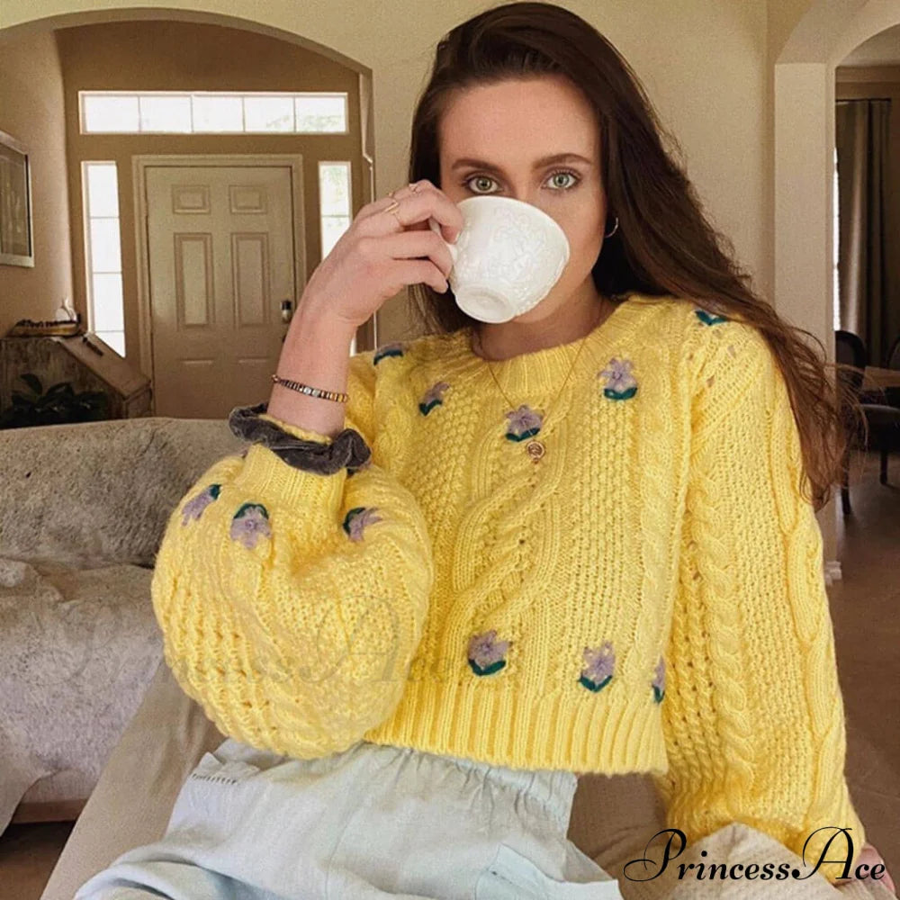 Cute Floral Ruffle Cross Cutout Classic Sleeveless Maxi Dress - Beige S / Yellow Sweaters