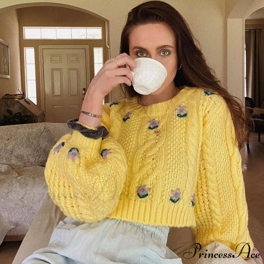 Cute Floral Ruffle Cross Cutout Classic Sleeveless Maxi Dress - Beige S / Yellow Sweaters