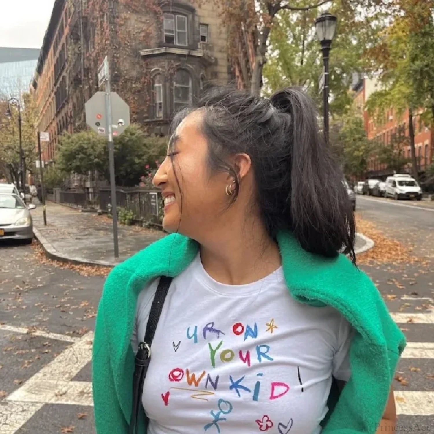 Cute Letter Print Crop Top T-shirt t-shirt-250223