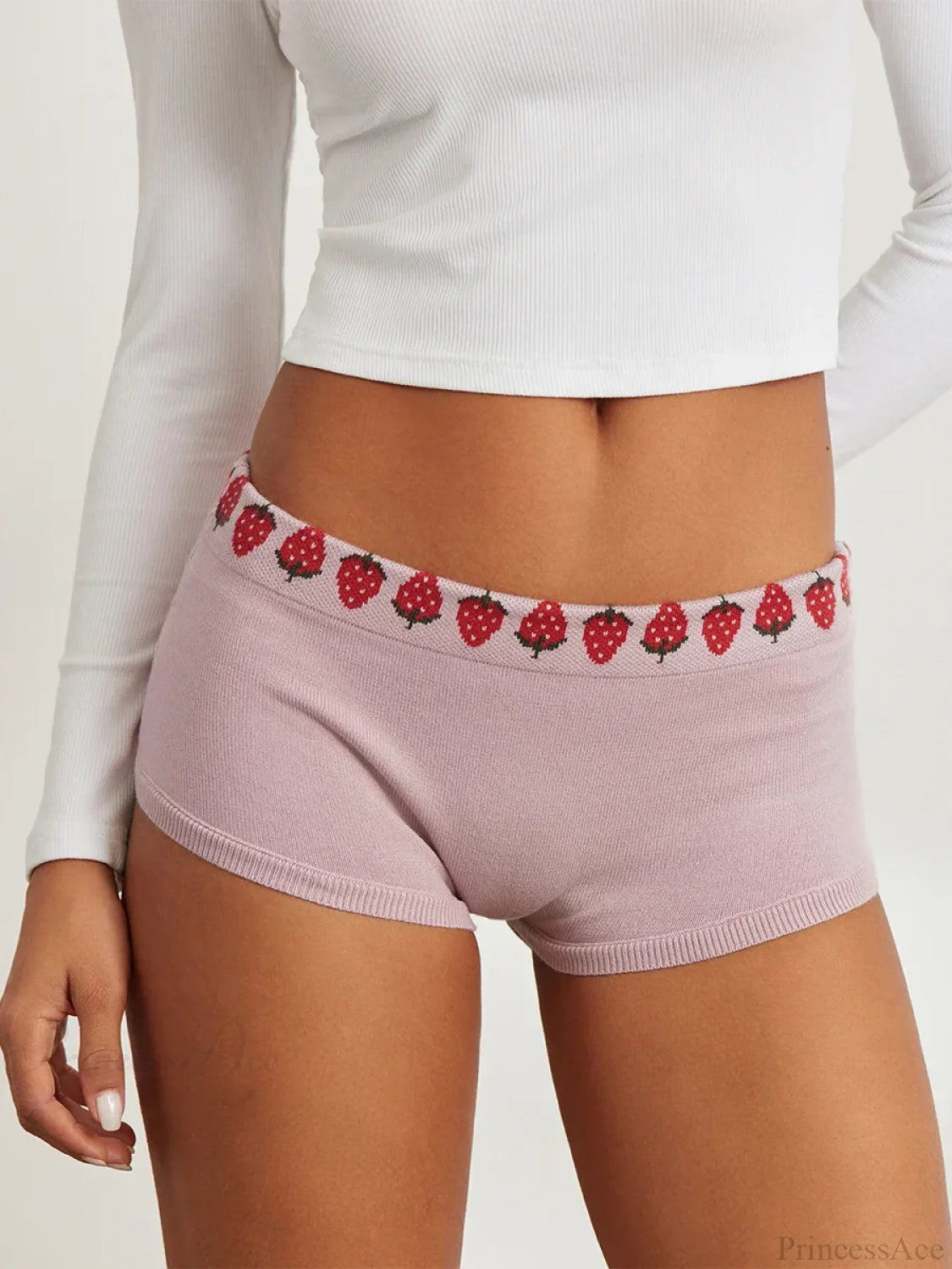 Cute Print Low Rise Lounge Short pink / S short-250223