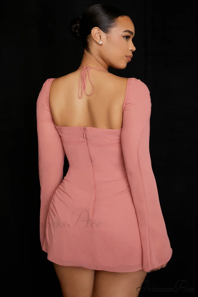 Cutout Halter Stylish Mini Dress