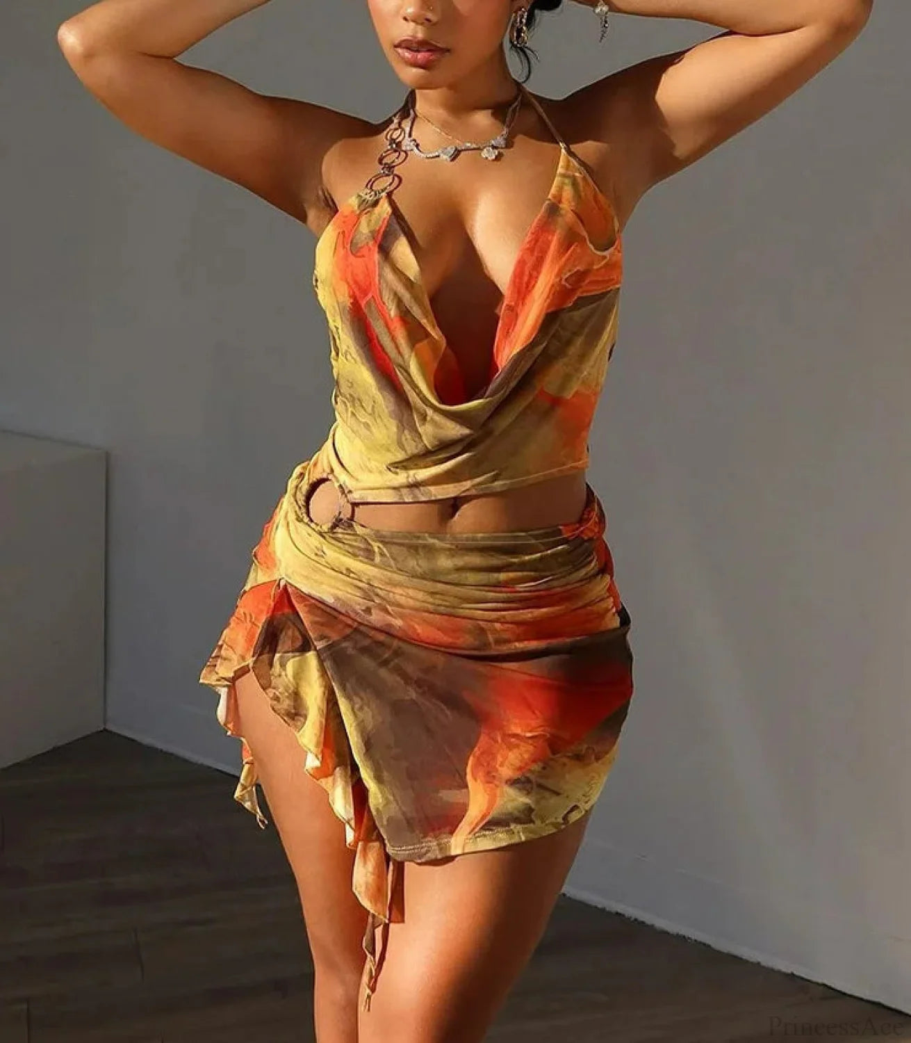 Cutout Hollow-Out Mini Dress minidress-250223