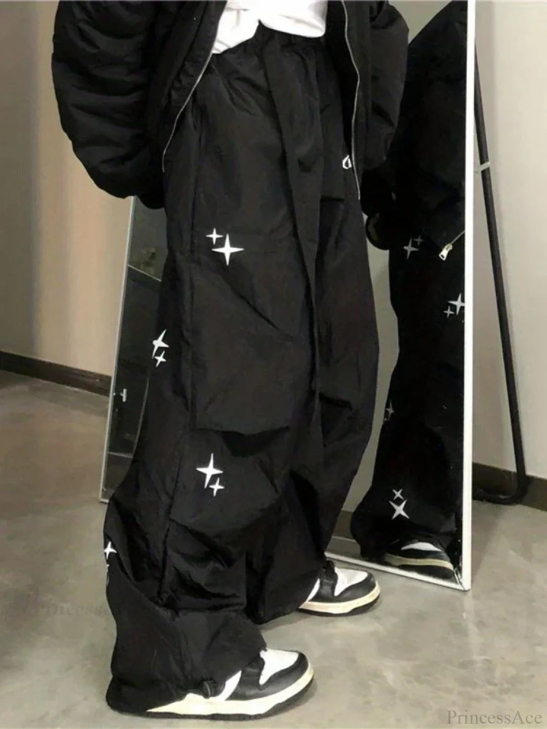 Cyber Y2K Parachute Baggy Pants