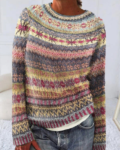 Neck in Vibrant Round Sweater Colors