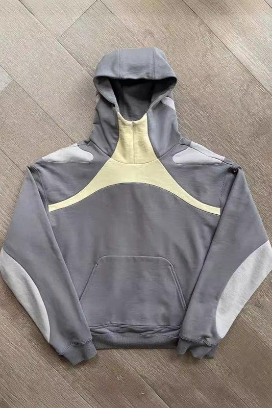 Color Block Zip Hoodie