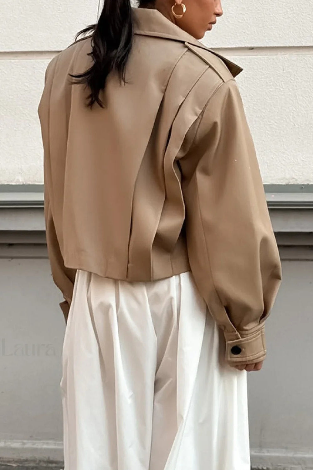 Comfort Fit Lapel Oversized Jacket