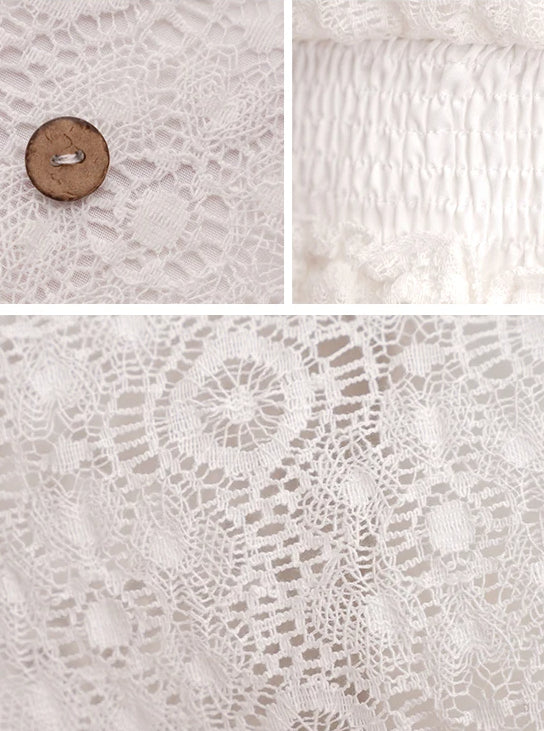 Lace V Neck Ruffle Mini Boho Dress