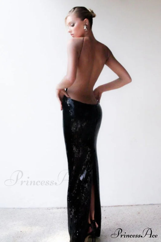 Darcy Backless Stylish Cutout Sequin Dress