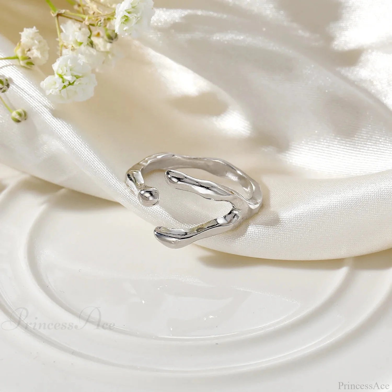 Dark Animal Butterfly Zircon Star Ring sliver12