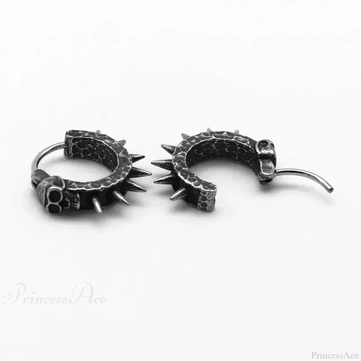 Dark Black Skull Awl Rock Declaration Earring